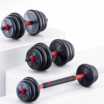 Zenlyft EzCurl™ Adjustable 5-44 lbs Dumbbell and Barbell Set - Easy At-Home Workouts