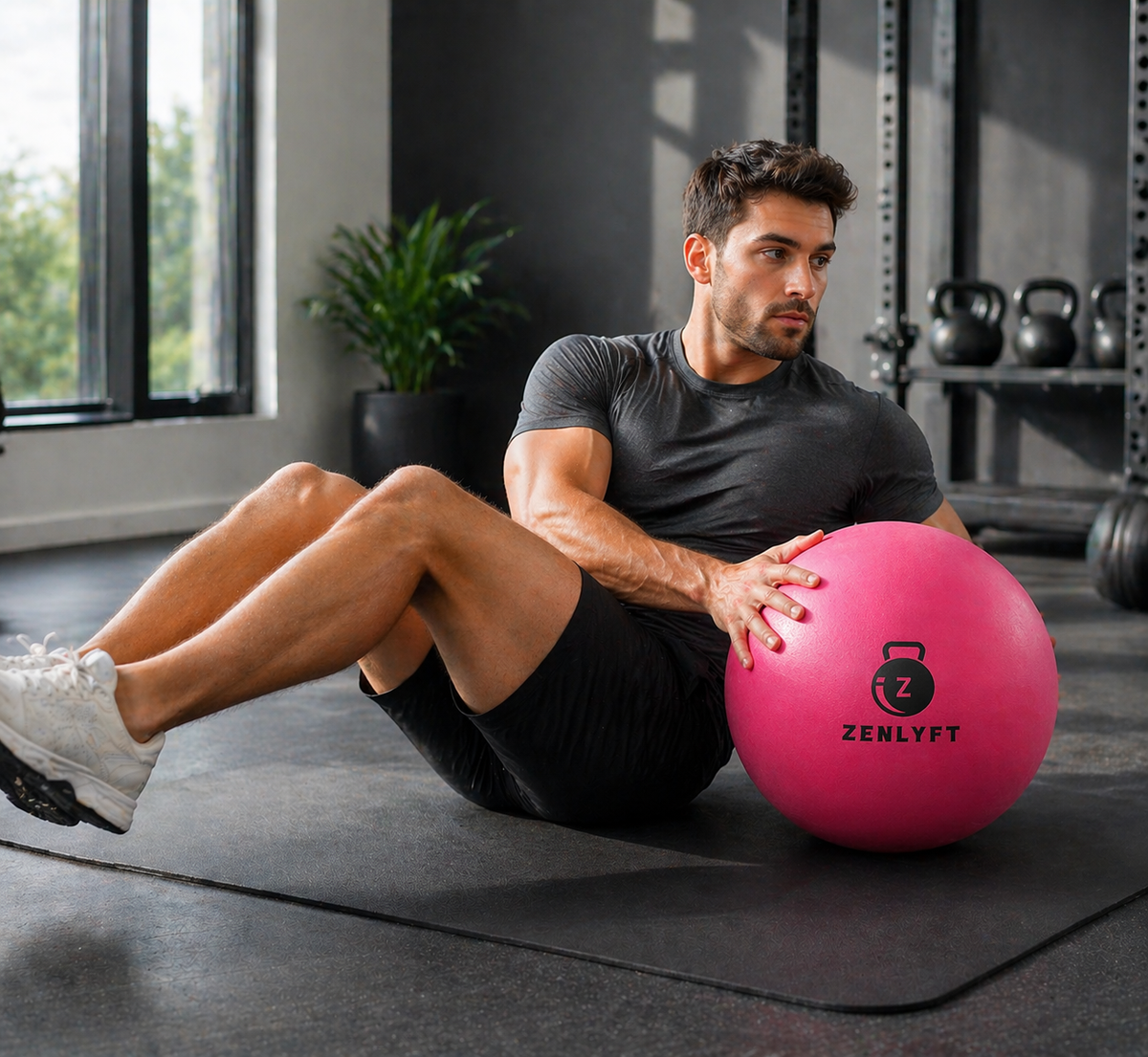 Zenlyft Fitness 25cm Yoga Ball for Core Strength & Pilates – Mini Exercise Ball for Abs, Balance & Posture