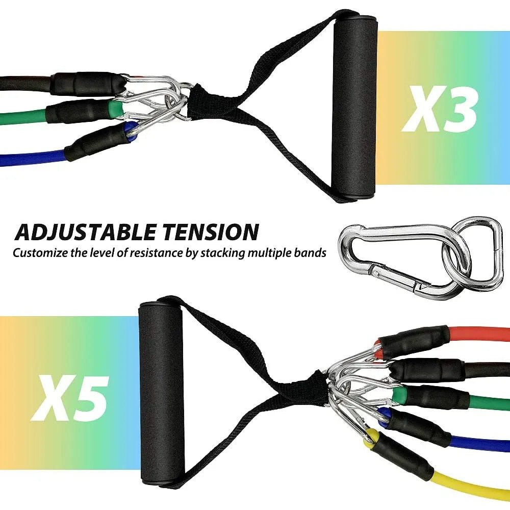 Zenlyft Fitness Resistance Bands with Handles – Adjustable Home Strength Training & Full Body Workout System