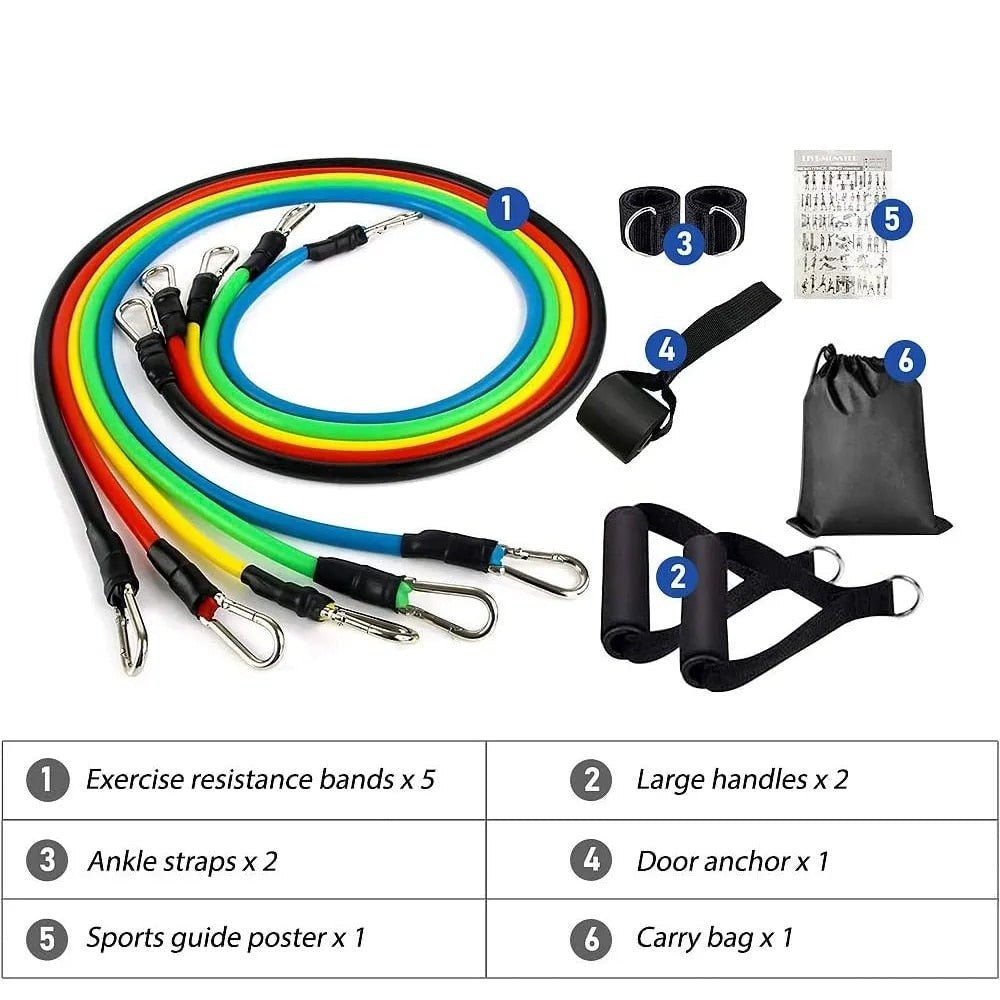 Zenlyft Fitness Resistance Bands with Handles – Adjustable Home Strength Training & Full Body Workout System