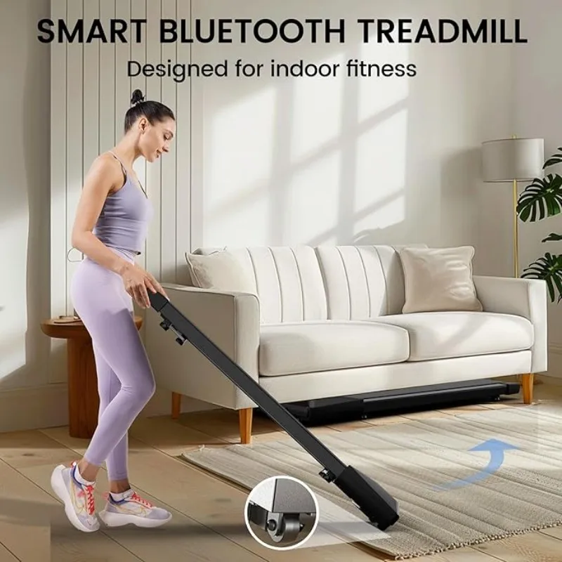 2-In-1 Home/Office 2.5 HP Walking Treadmill,Mini Treadmills for Small Spaces with APP & Remote Control