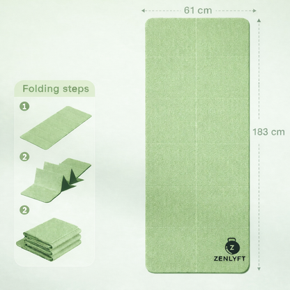 Zenlyft FlowMat™ Foldable Yoga Mat - Soft, Non-Slip Yoga Mat for Home Exercise