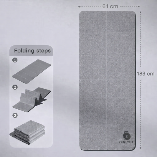 Zenlyft FlowMat™ Foldable Yoga Mat - Soft, Non-Slip Yoga Mat for Home Exercise