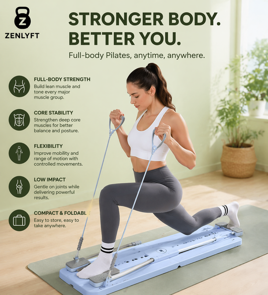 Zenlyft Fitness Portable Pilates Reformer Set