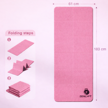 Zenlyft FlowMat™ Foldable Yoga Mat - Soft, Non-Slip Yoga Mat for Home Exercise