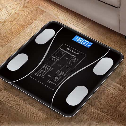 Body Fat Scale Smart Wireless Digital Bathroom Weight Scale Body Composition Analyzer with Smartphone App Bluetooth-Compatible
