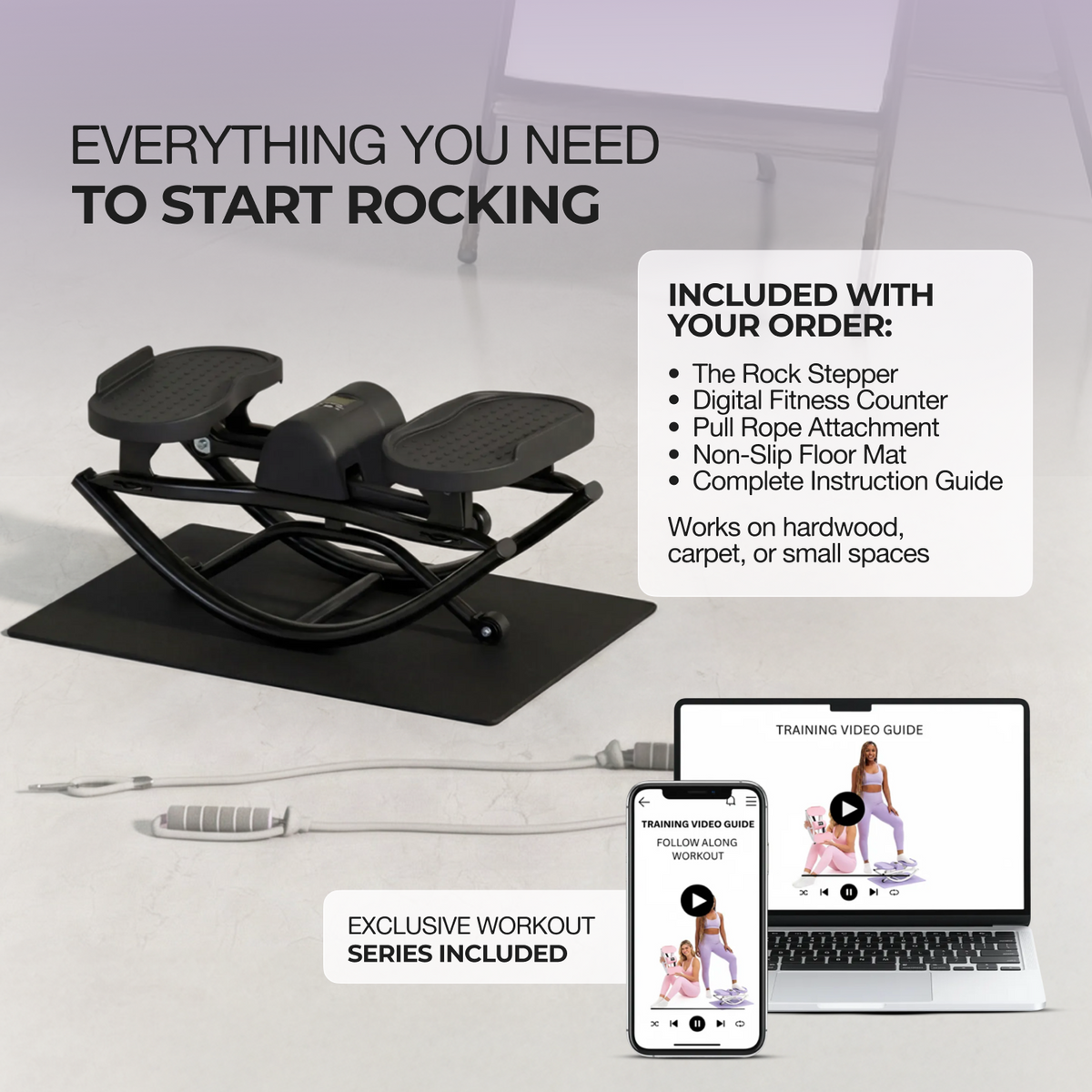 Zenlyft Fitness Pilates Reformer Rock Stepper Board