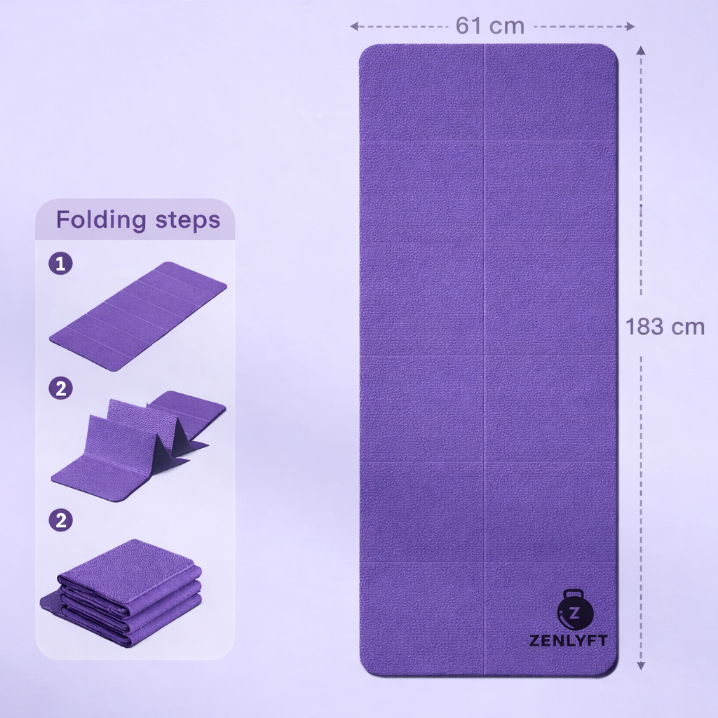 Zenlyft FlowMat™ Foldable Yoga Mat - Soft, Non-Slip Yoga Mat for Home Exercise