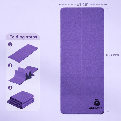 Zenlyft FlowMat™ Foldable Yoga Mat - Soft, Non-Slip Yoga Mat for Home Exercise