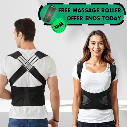 Zenlyft Posture Corrector for Back Pain Relief – Adjustable Upper Back & Shoulder Support Brace
