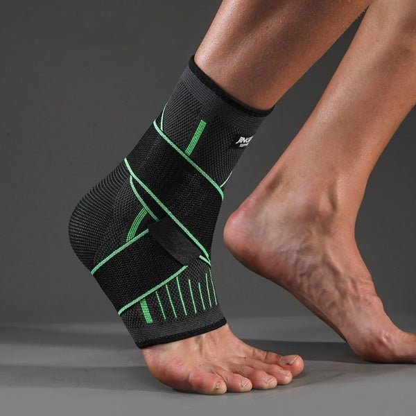 Zenlyft Fitness Ankle Support Sleeve with Compression Bandage – Adjustable Ankle Brace Stability & Recovery