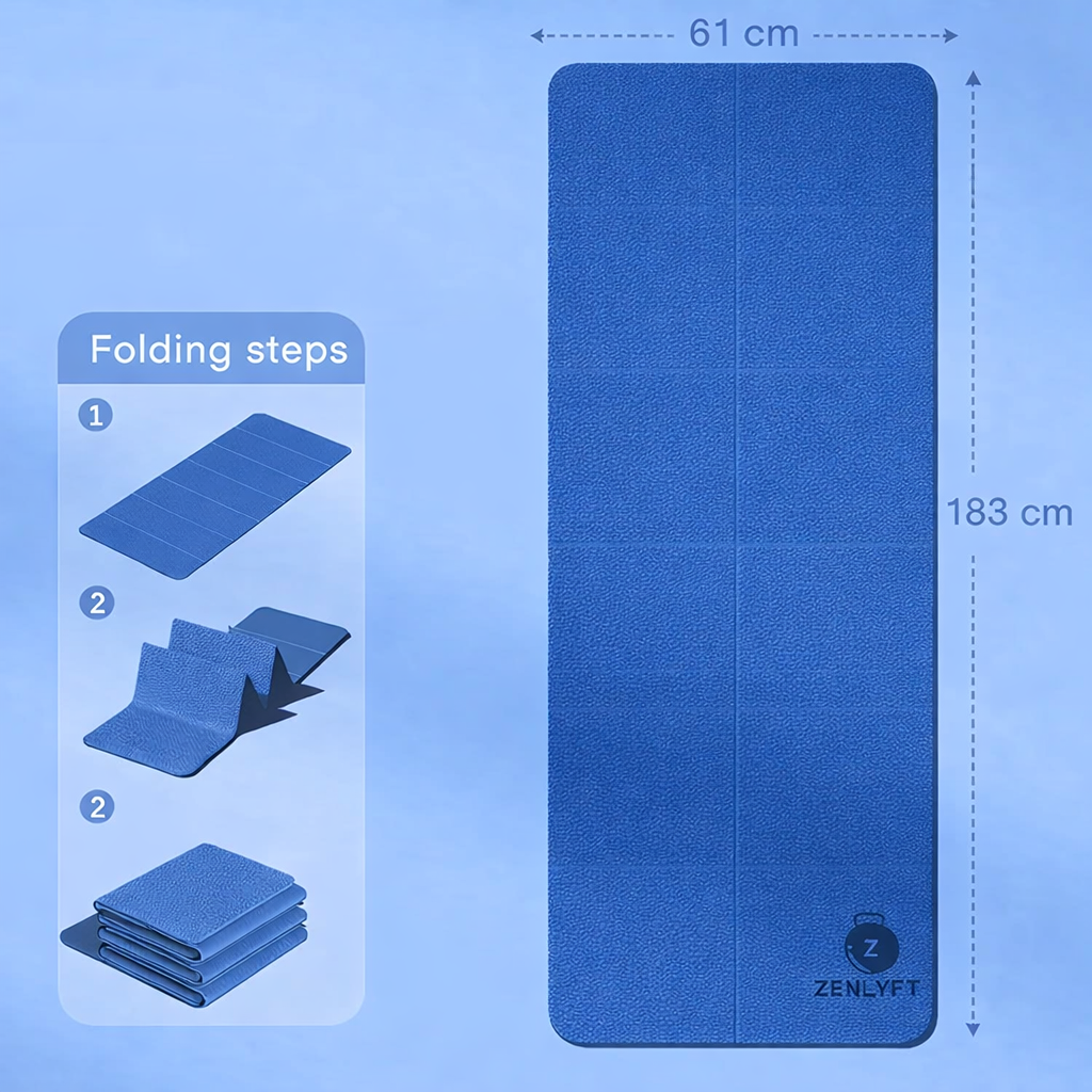 Zenlyft FlowMat™ Foldable Yoga Mat - Soft, Non-Slip Yoga Mat for Home Exercise