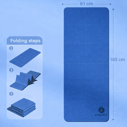Zenlyft FlowMat™ Foldable Yoga Mat - Soft, Non-Slip Yoga Mat for Home Exercise