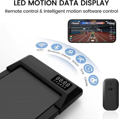 2-In-1 Home/Office 2.5 HP Walking Treadmill,Mini Treadmills for Small Spaces with APP & Remote Control