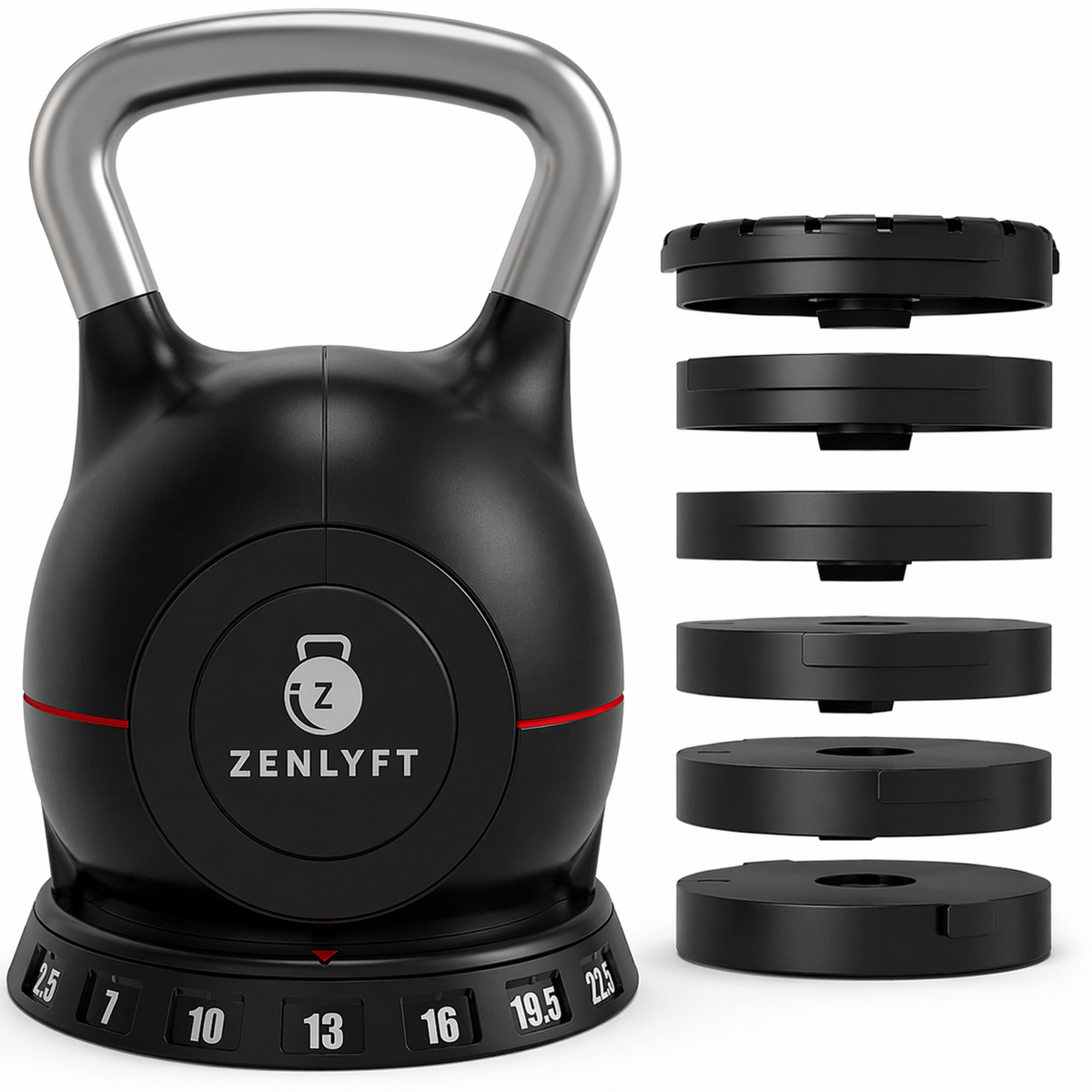 Zenlyft™ Adjustable Kettlebell with Removable Weights