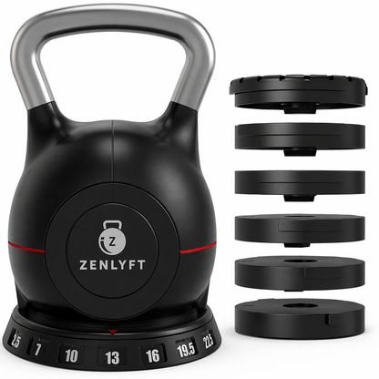 Zenlyft™ Adjustable Kettlebell with Removable Weights